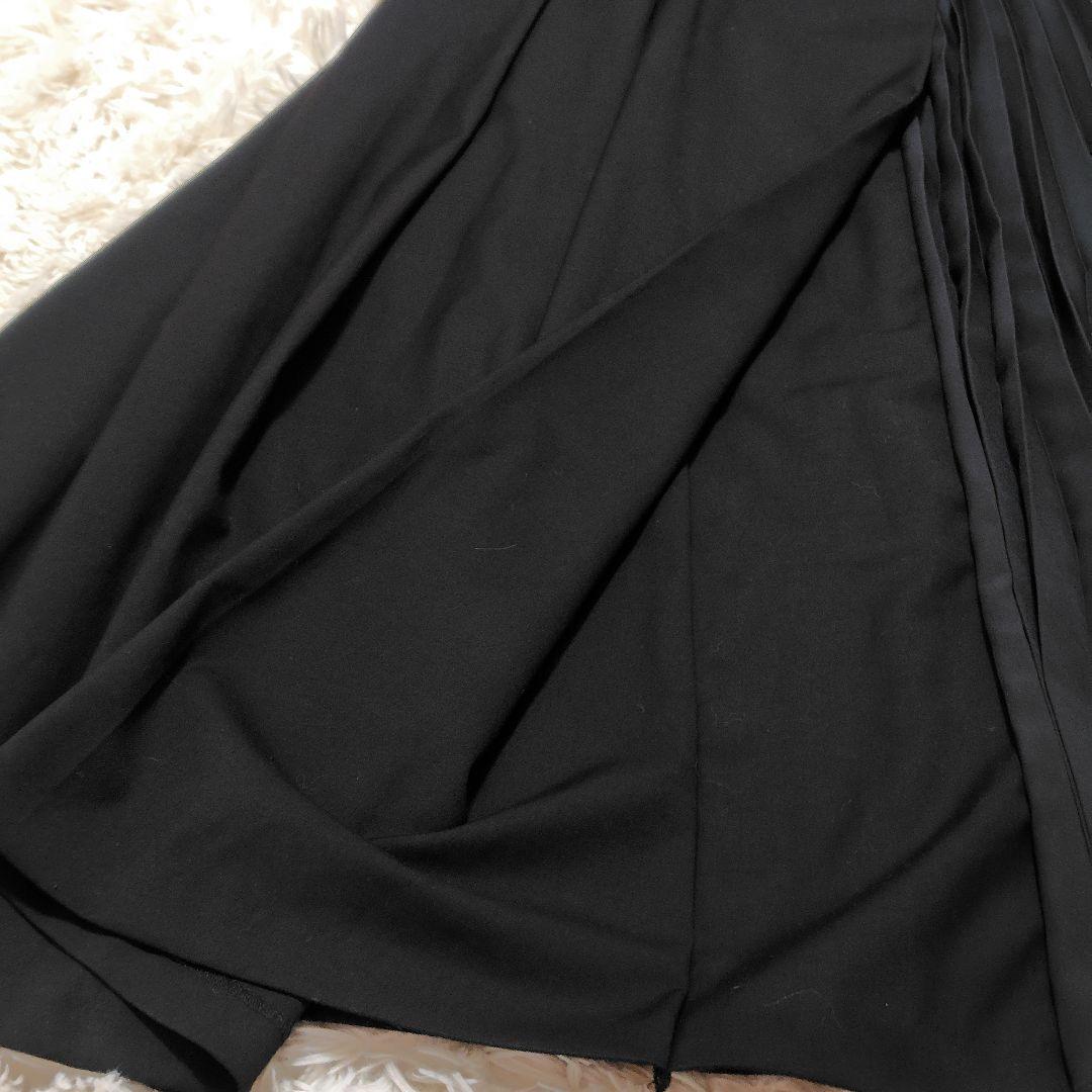 【極美品♡2023】グレースコンチネンタル プリーツドッキングワンピース　黒