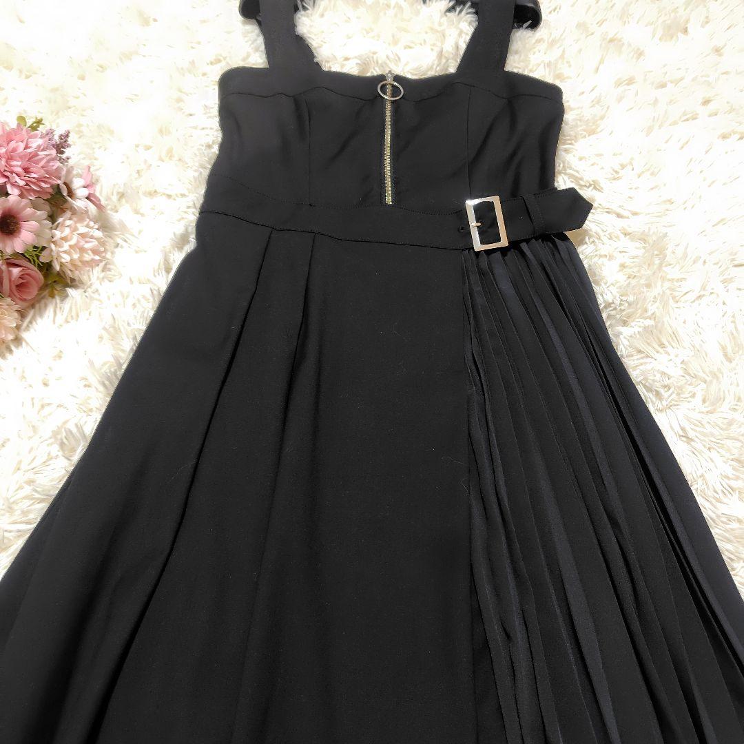 【極美品♡2023】グレースコンチネンタル プリーツドッキングワンピース　黒