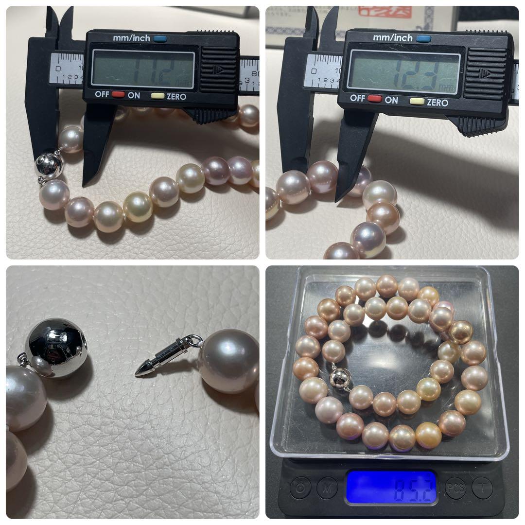 定額100万&未使用✨️ 本真珠 パール ネックレス 約11~12m 大珠