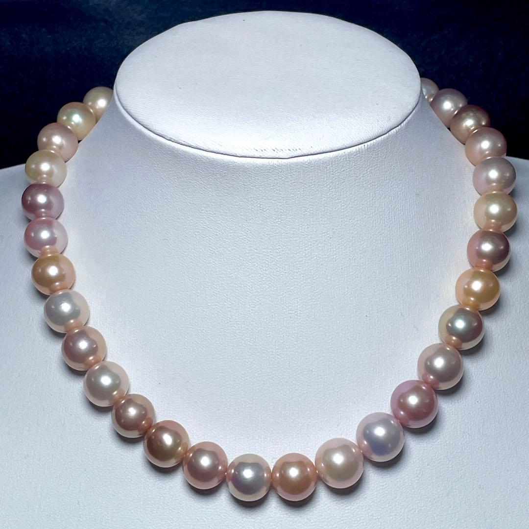 定額100万&未使用✨️ 本真珠 パール ネックレス 約11~12m 大珠