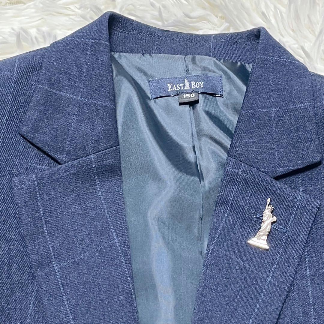 ⭐︎美品⭐︎EASTBOY キッズ フォーマルスーツ 5点セット ネイビー チェック
