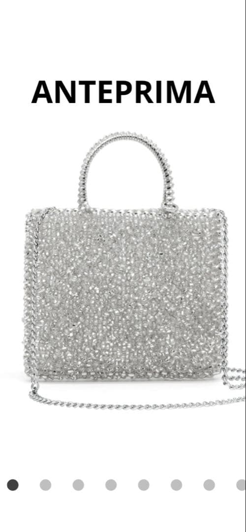 アンテプリマスタンダードミニアトゥーラバッグワイヤーバッグ2wayシルバー