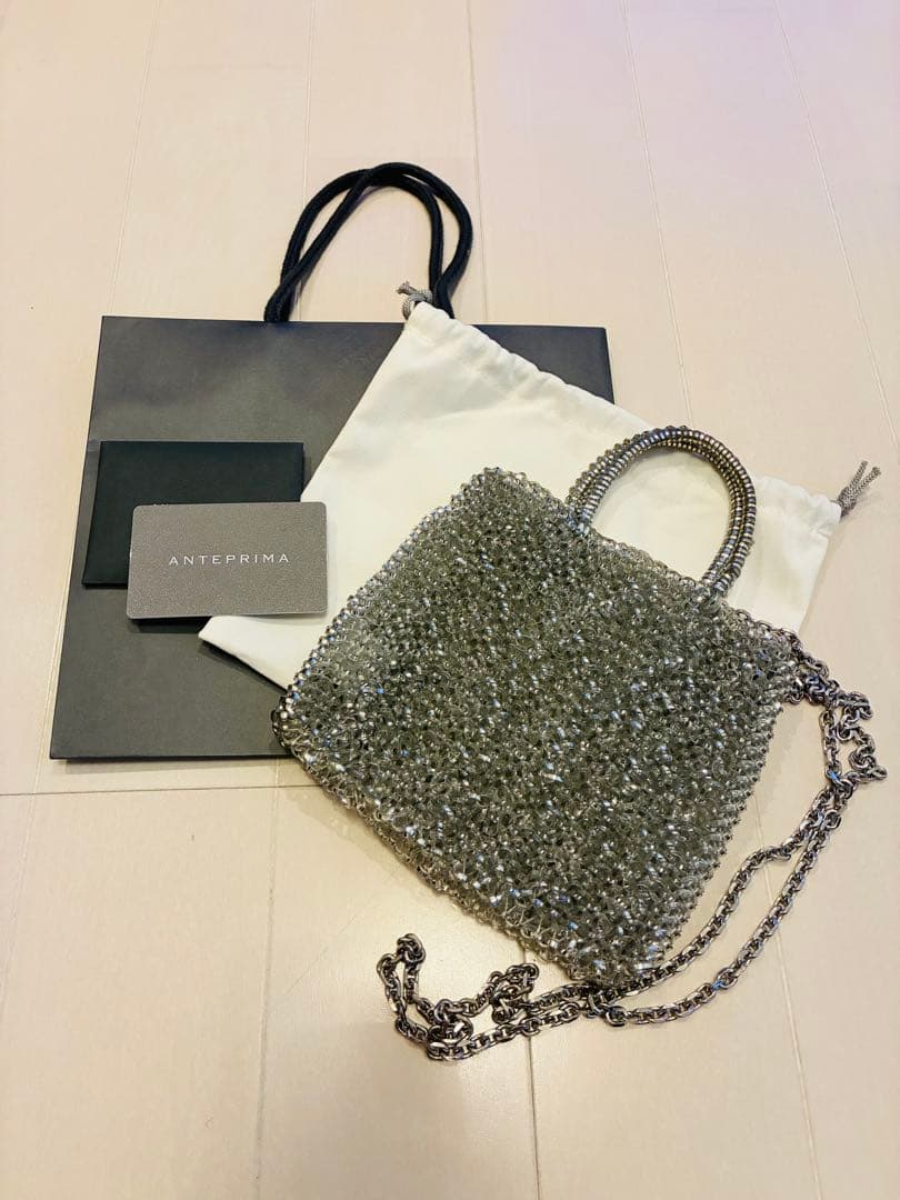 アンテプリマスタンダードミニアトゥーラバッグワイヤーバッグ2wayシルバー