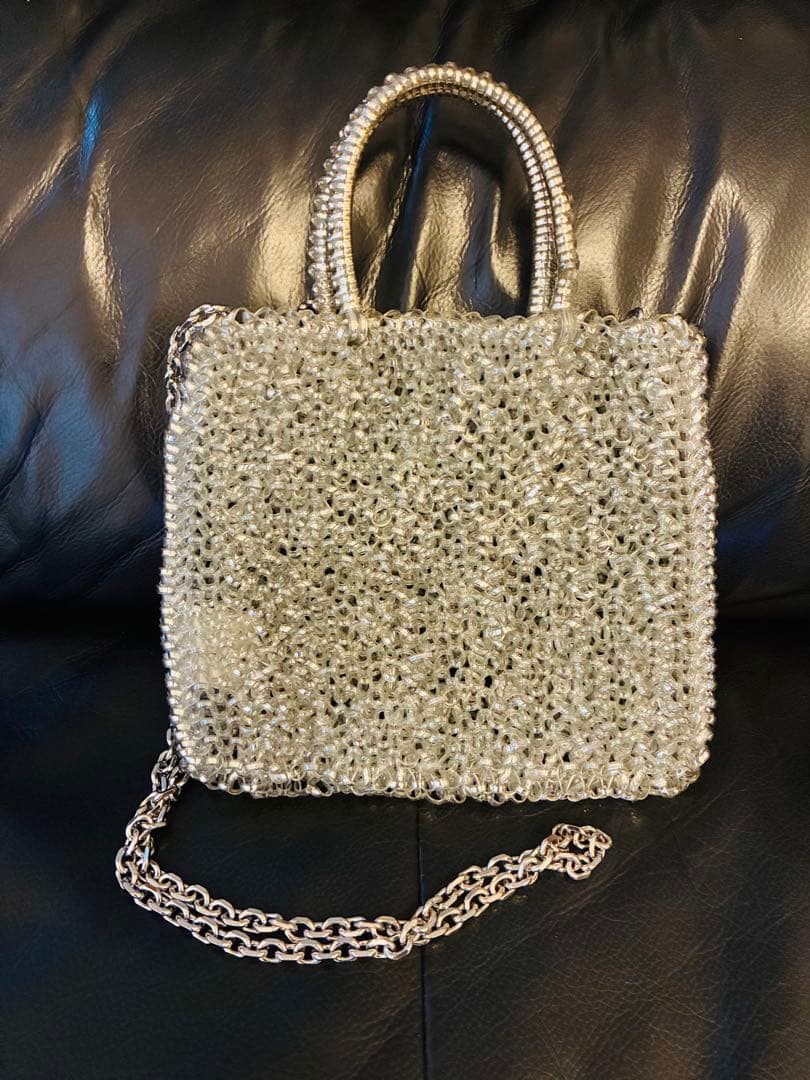 アンテプリマスタンダードミニアトゥーラバッグワイヤーバッグ2wayシルバー