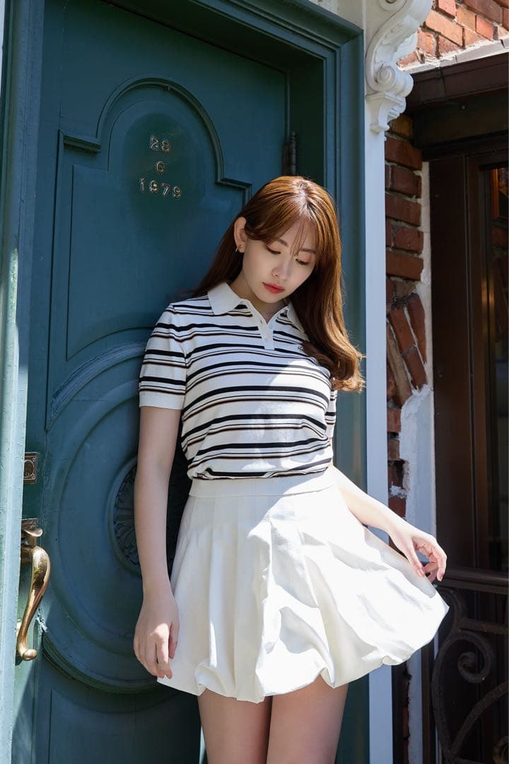 【Herlipto】Bubble Cotton Mini Skirt【タグ付き】