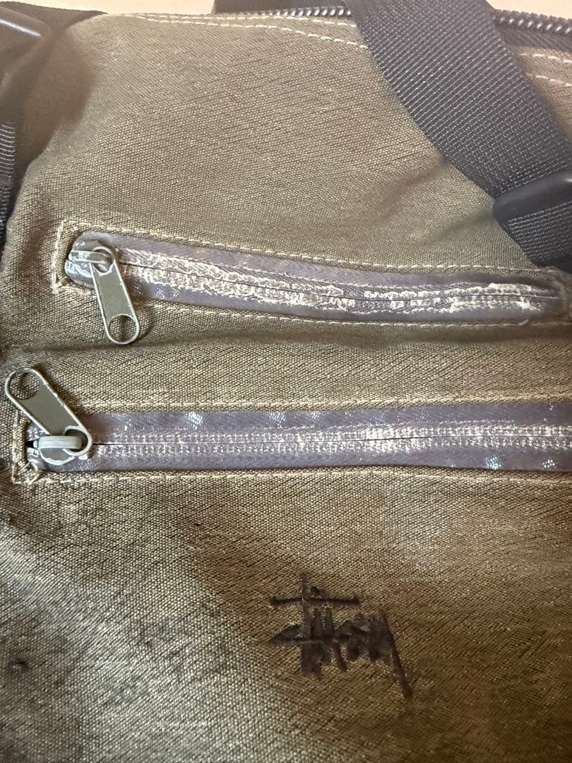 Stussy オリーブ ドラムバッグ