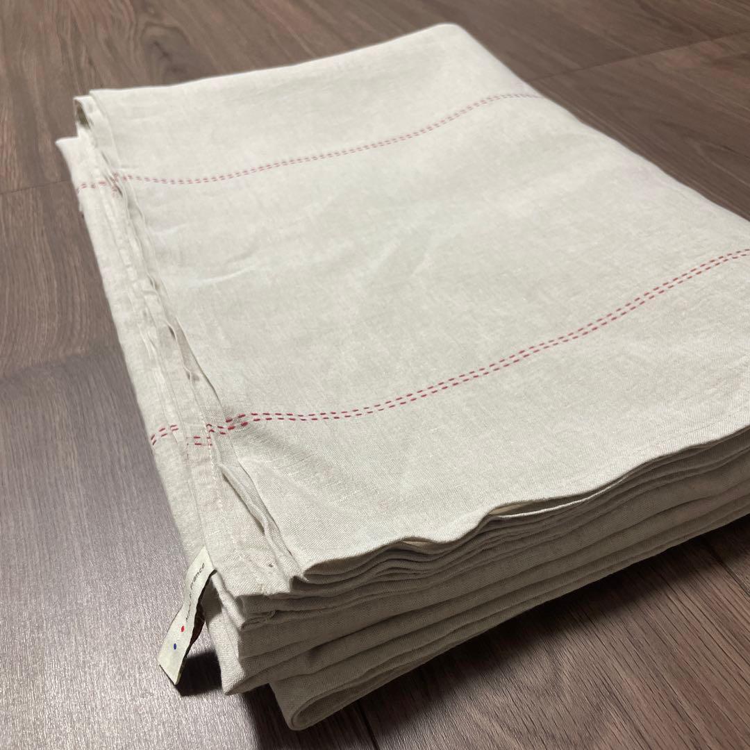 charvet editions フランス製ナチュラルリネン　テーブルクロス　大