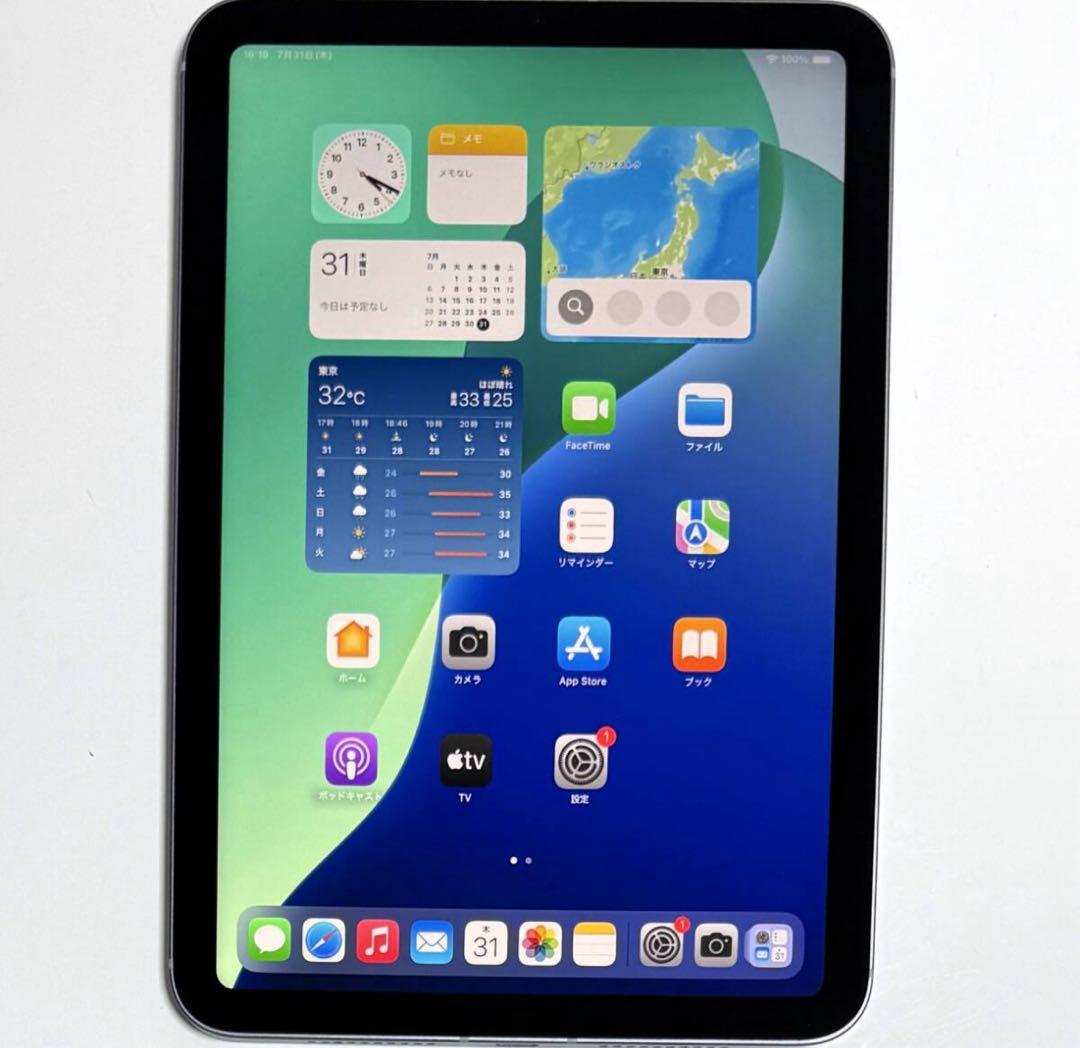iPad mini6 64GB cellularバッテリー容量100%