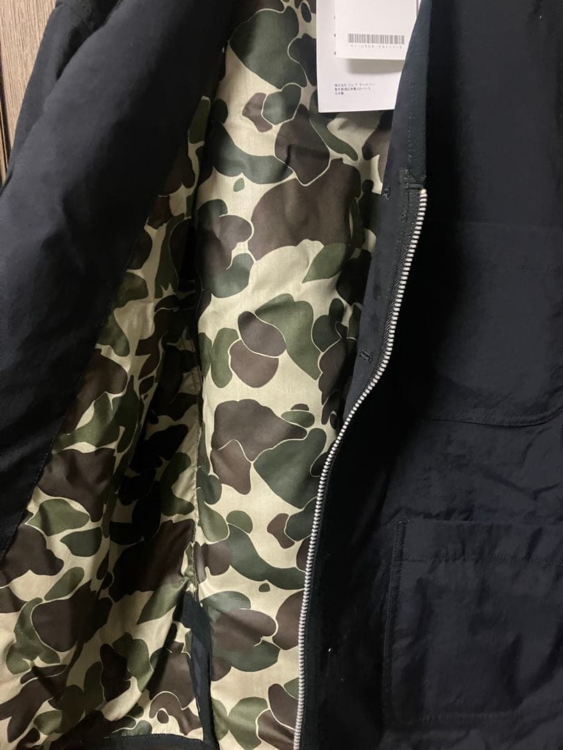 新品22ss garcons homme ナイロンオックス　ジップアップ