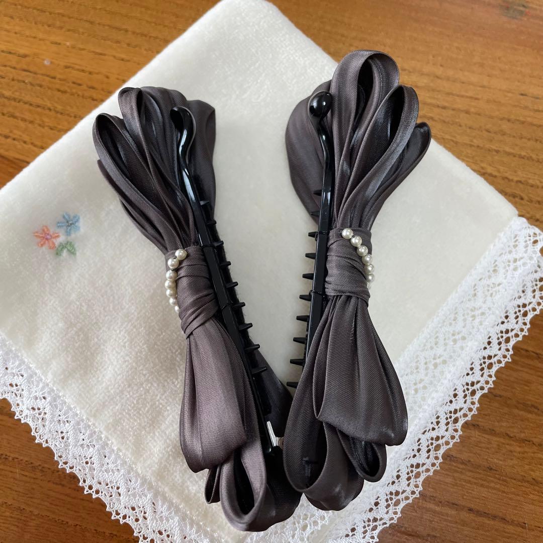 【美品】コンプレックスビズ Complex Biz バナナクリップ グレー