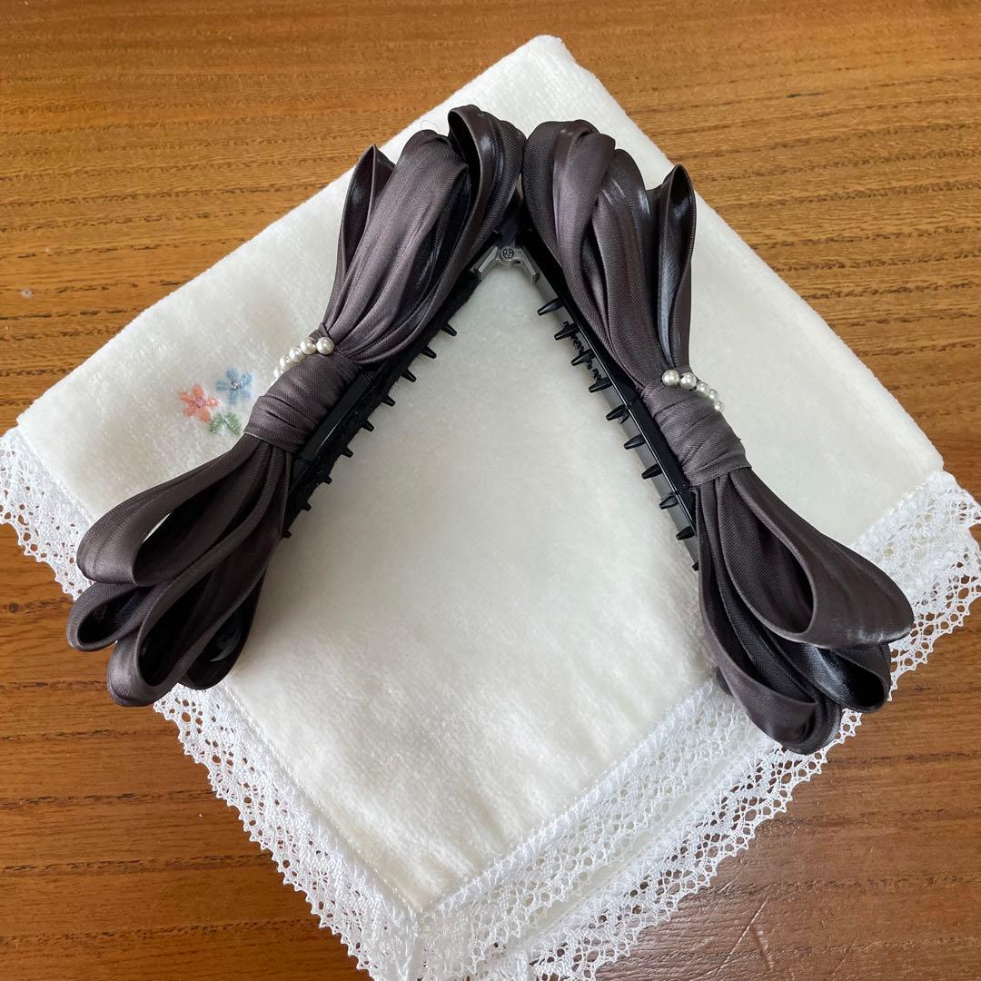 【美品】コンプレックスビズ Complex Biz バナナクリップ グレー