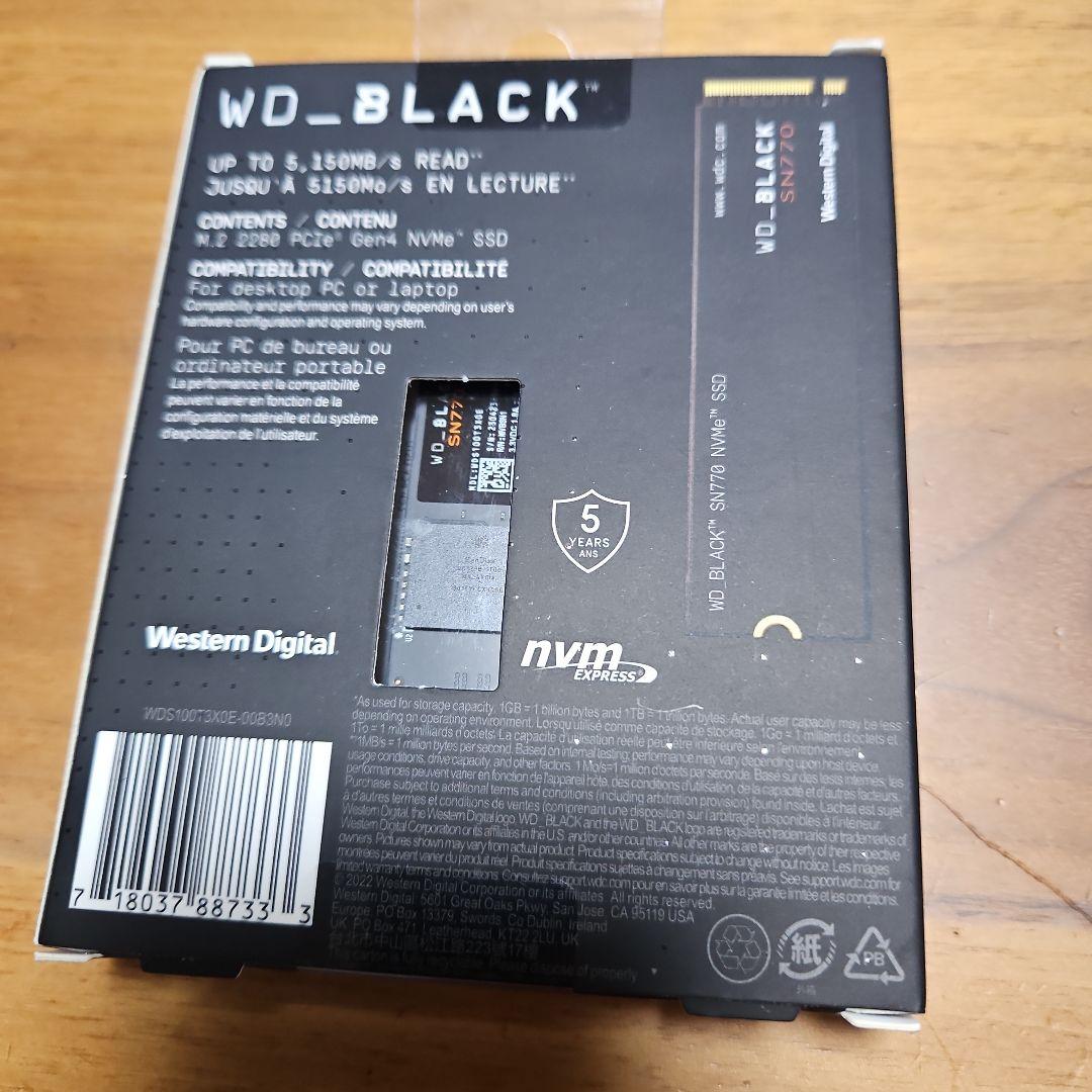 WD_BLACK SN770 1TB　SSD