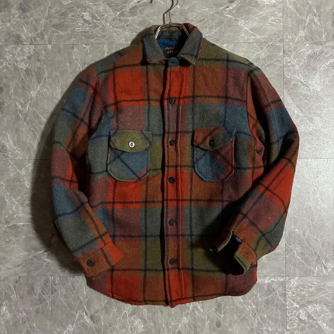 【H】50s-60sSearsウールジャケット オンブレチェック