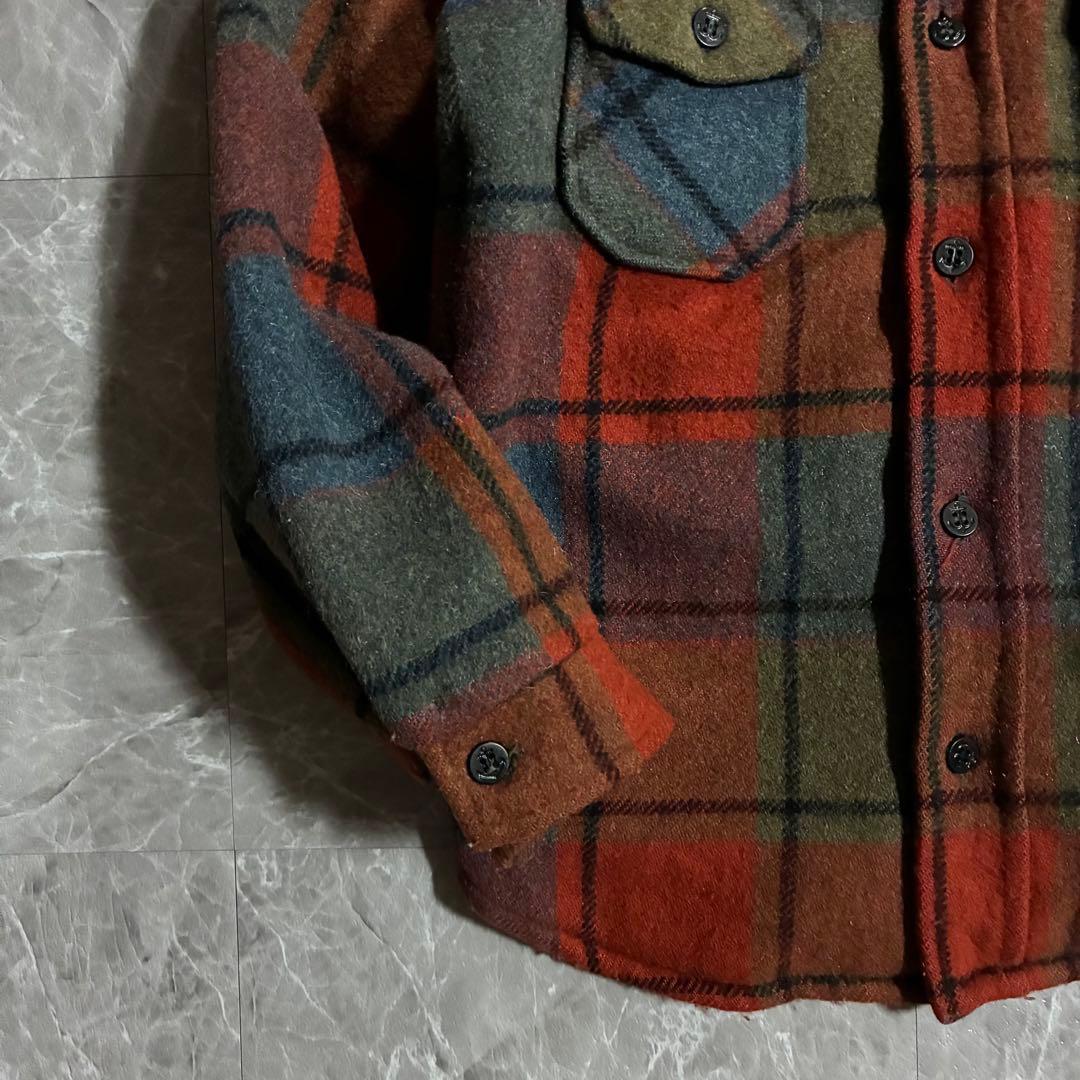 【H】50s-60sSearsウールジャケット オンブレチェック