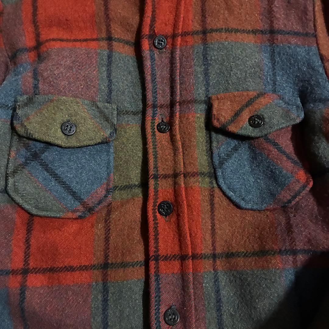 【H】50s-60sSearsウールジャケット オンブレチェック