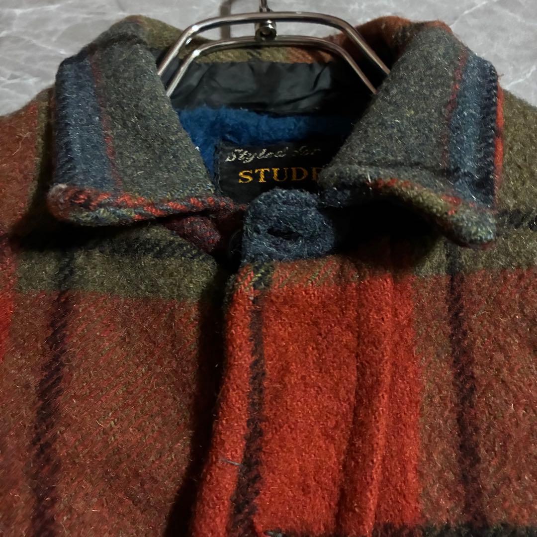 【H】50s-60sSearsウールジャケット オンブレチェック