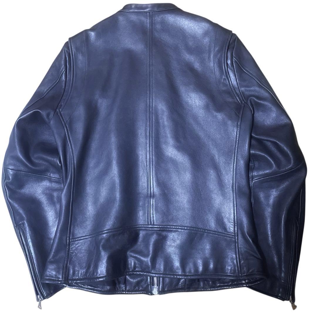 【美品】MORGAN HOMME シングルライダースジャケット 羊革 XL