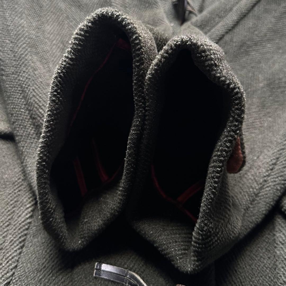 美品 モンゴメリー ムーアブルック ダッフルコート ヘリンボーン 緑 英国製