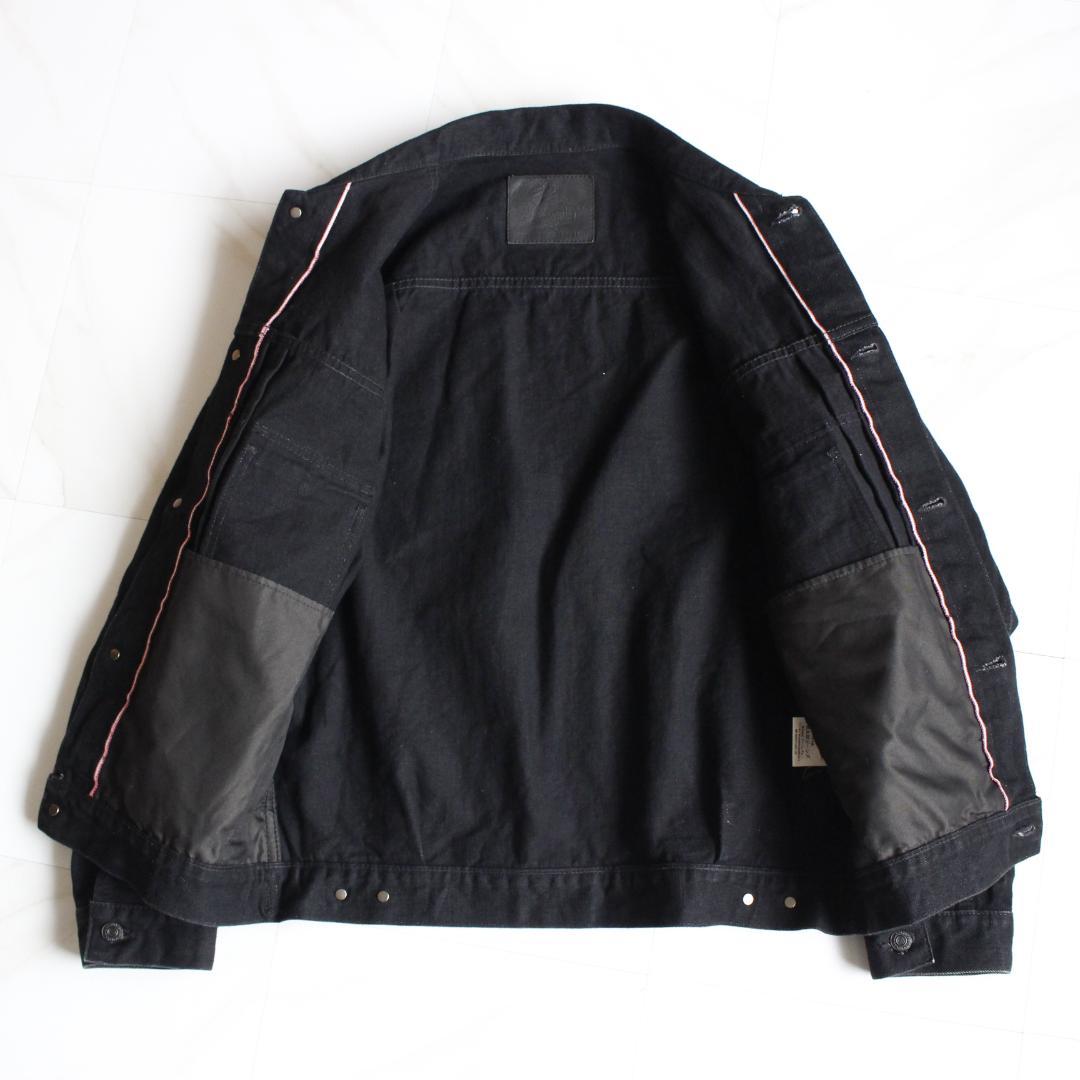 【美品】MOMOTARJEANS 2ndタイプ ブラックデニムジャケット L