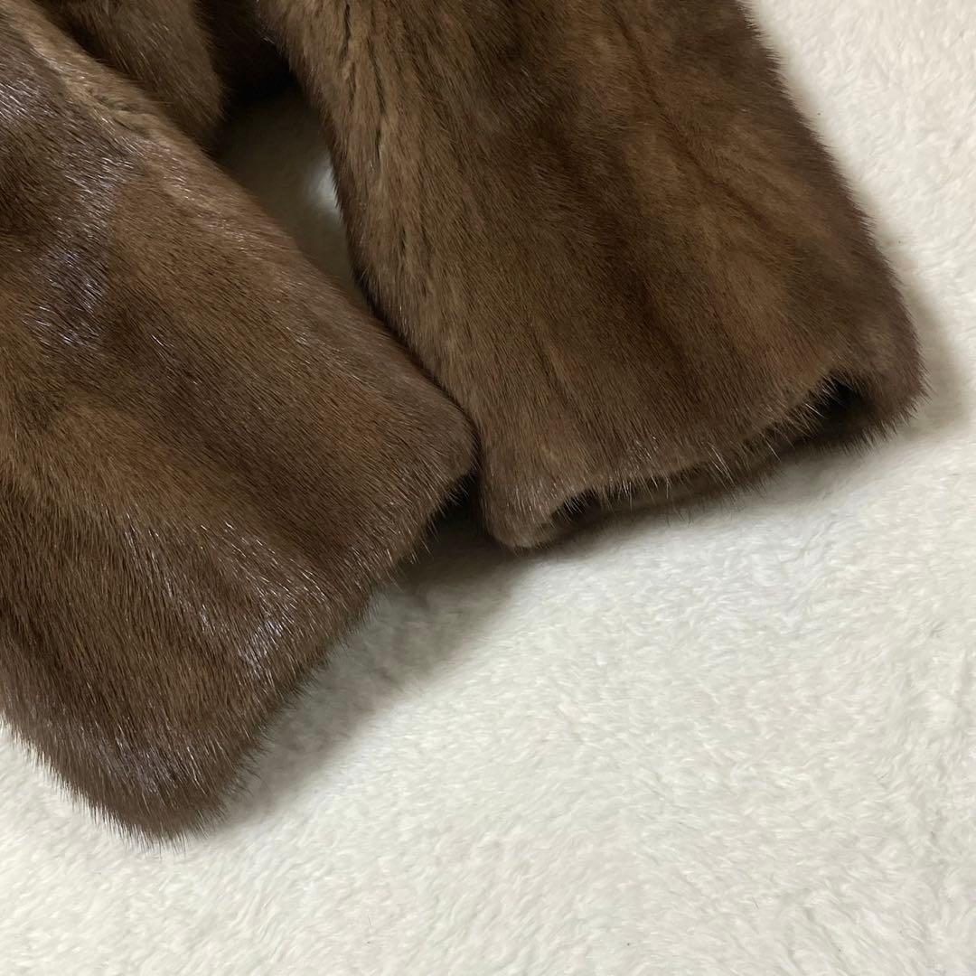 美品● 毛皮 ファーコート ミンクファー デミバフミンク