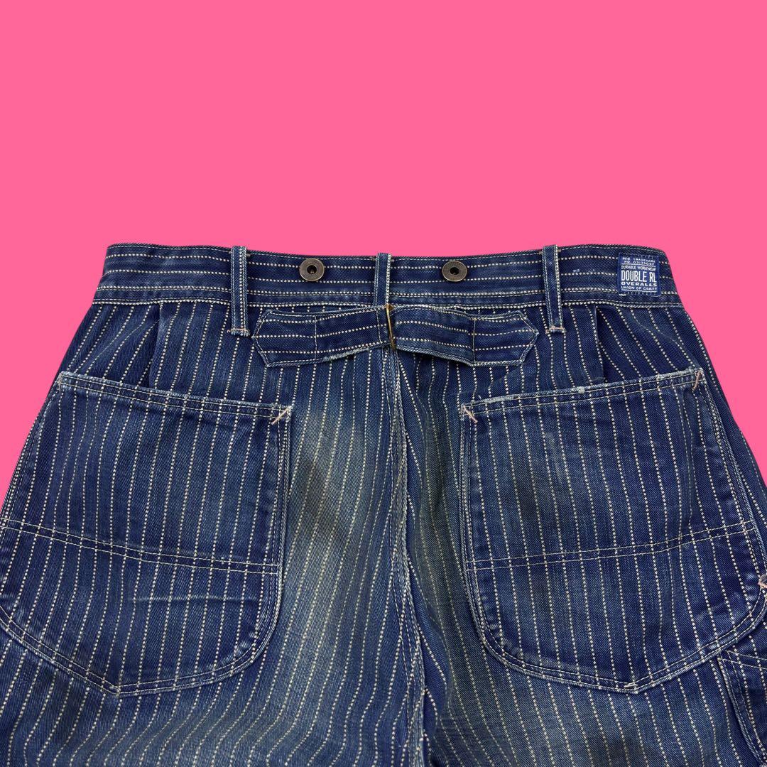 RRL ウォバッシュストライプ デニムペインターパンツ バックルバック USA製