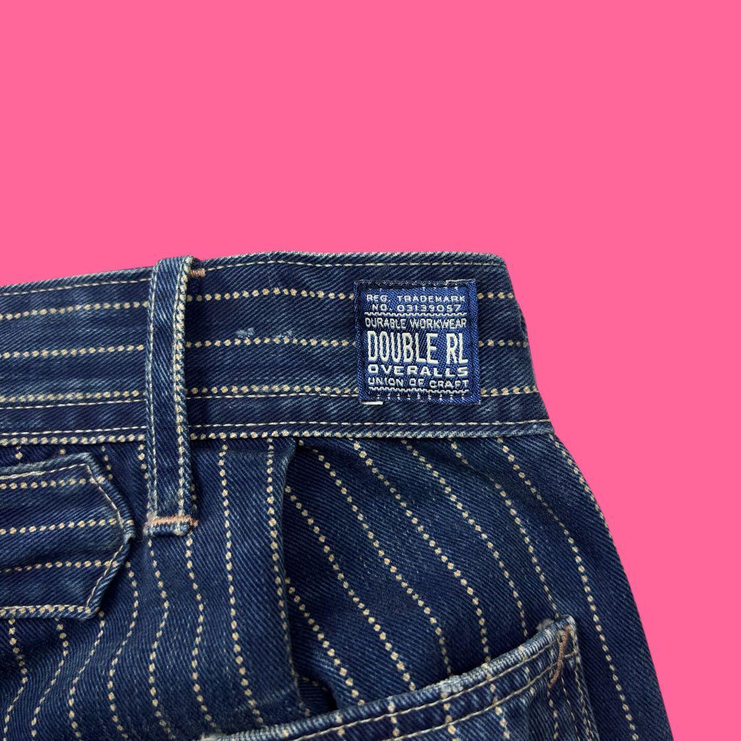 RRL ウォバッシュストライプ デニムペインターパンツ バックルバック USA製