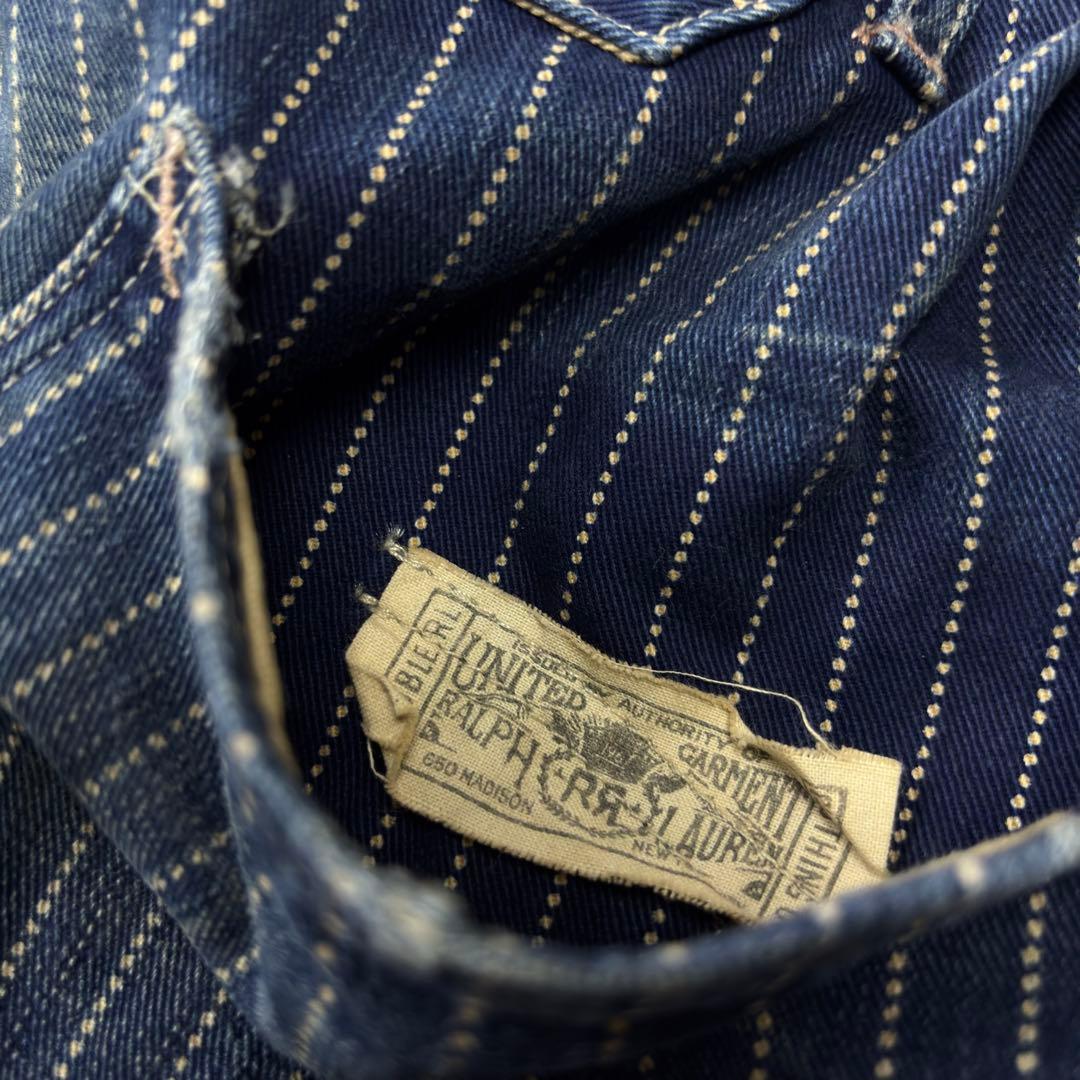 RRL ウォバッシュストライプ デニムペインターパンツ バックルバック USA製