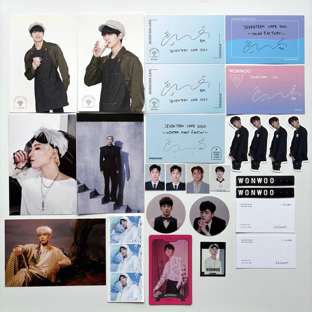 seventeen anan 缶バッジ　アクスタ　セブチカフェ　ウォヌ　ミンギュ