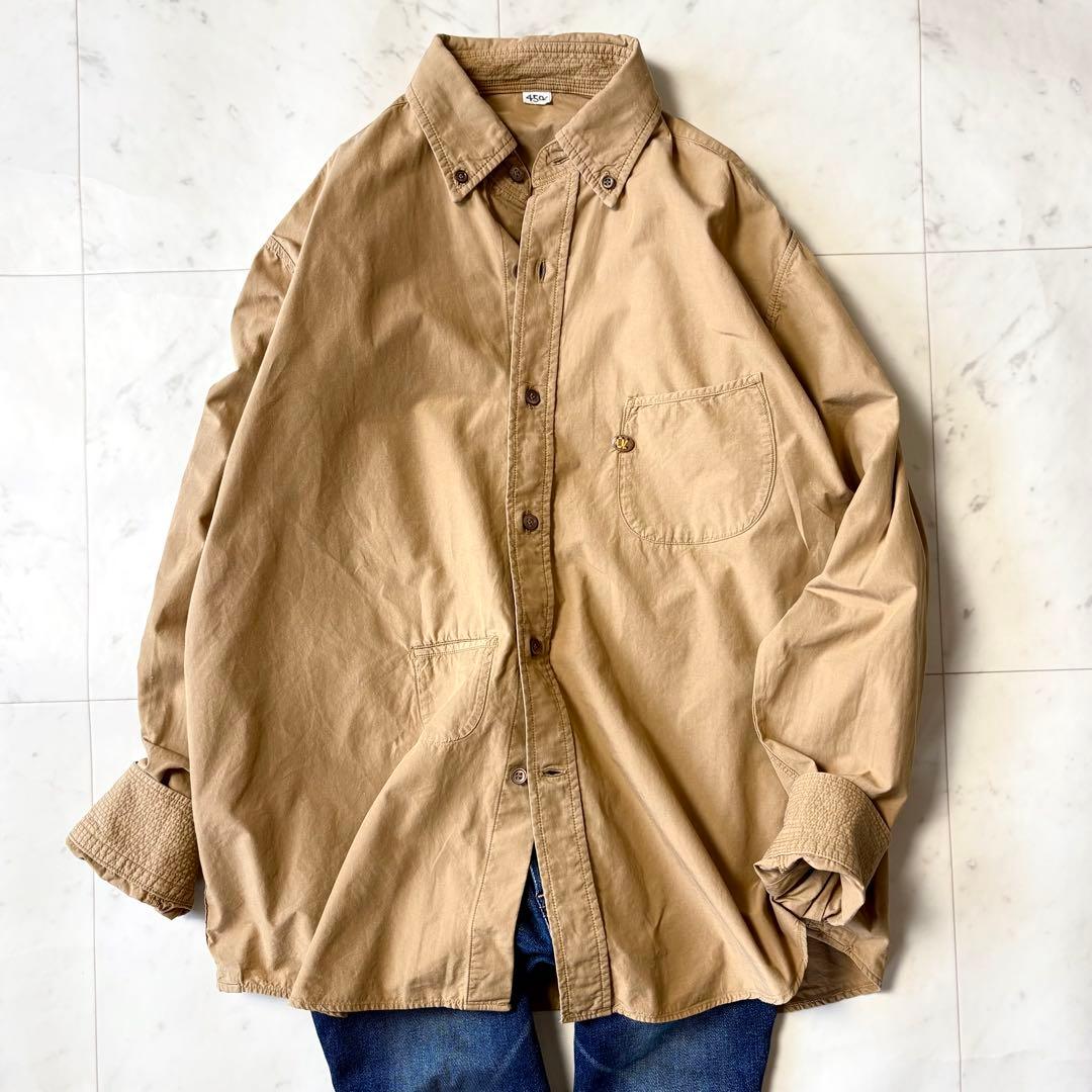美品 45R 洗える 先染めダンプの908オーシャンシャツ 2 近年 R釦 綿