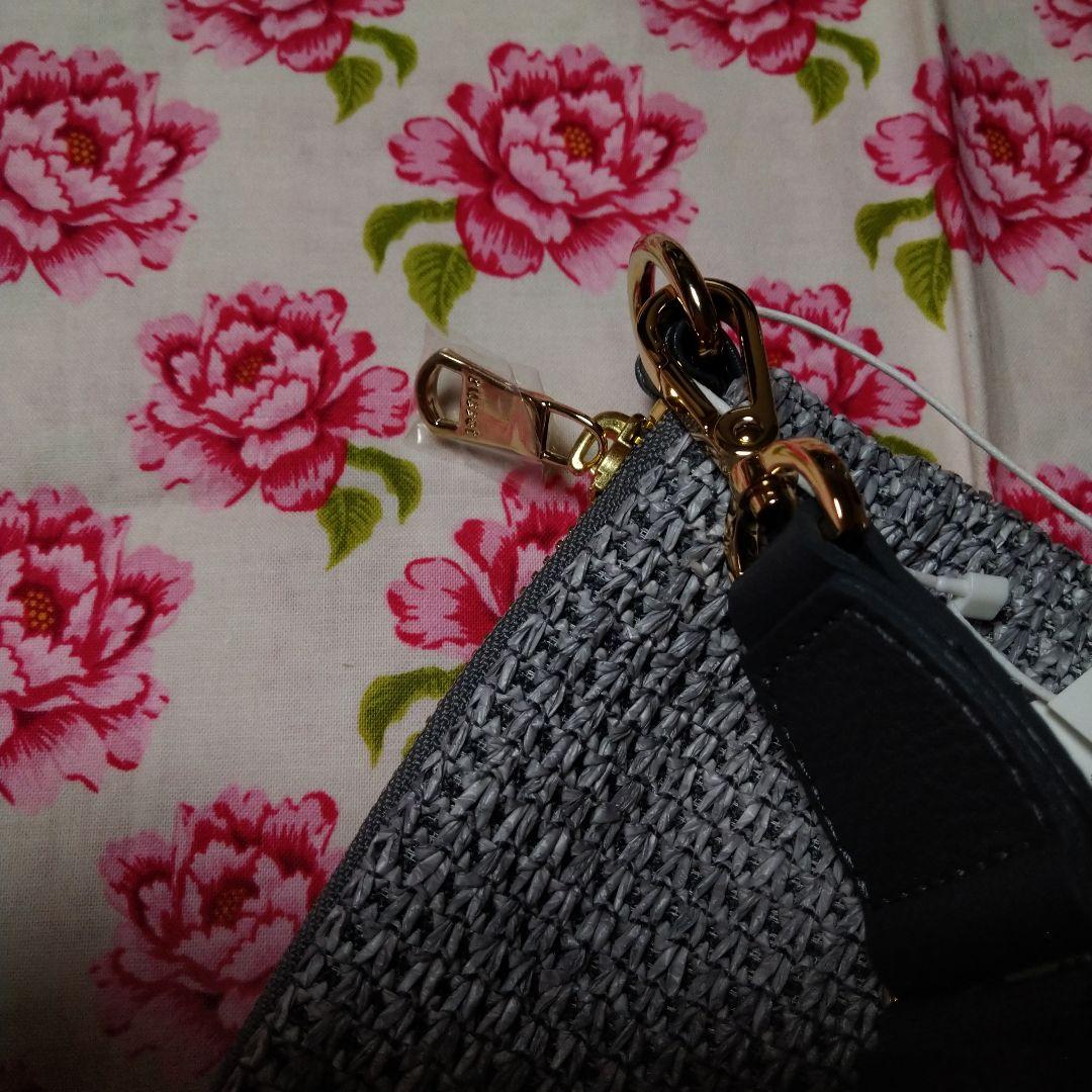 【新品・正規品・タグ付き】カゴシンプルショルダーバッグ（CE-1552）Gray