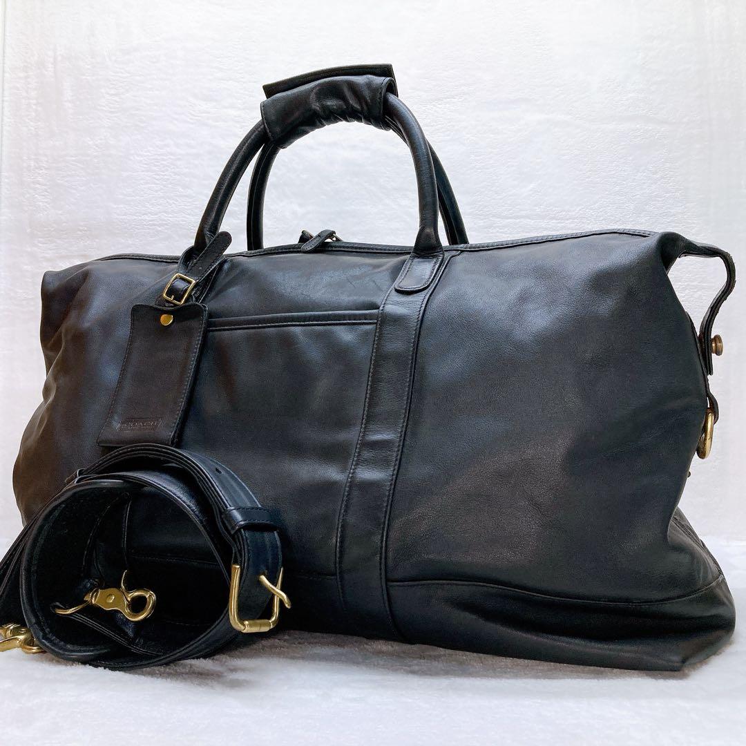 ✨良品✨COACH オールドコーチ 2wayボストンバッグ ブラック レザー 黒