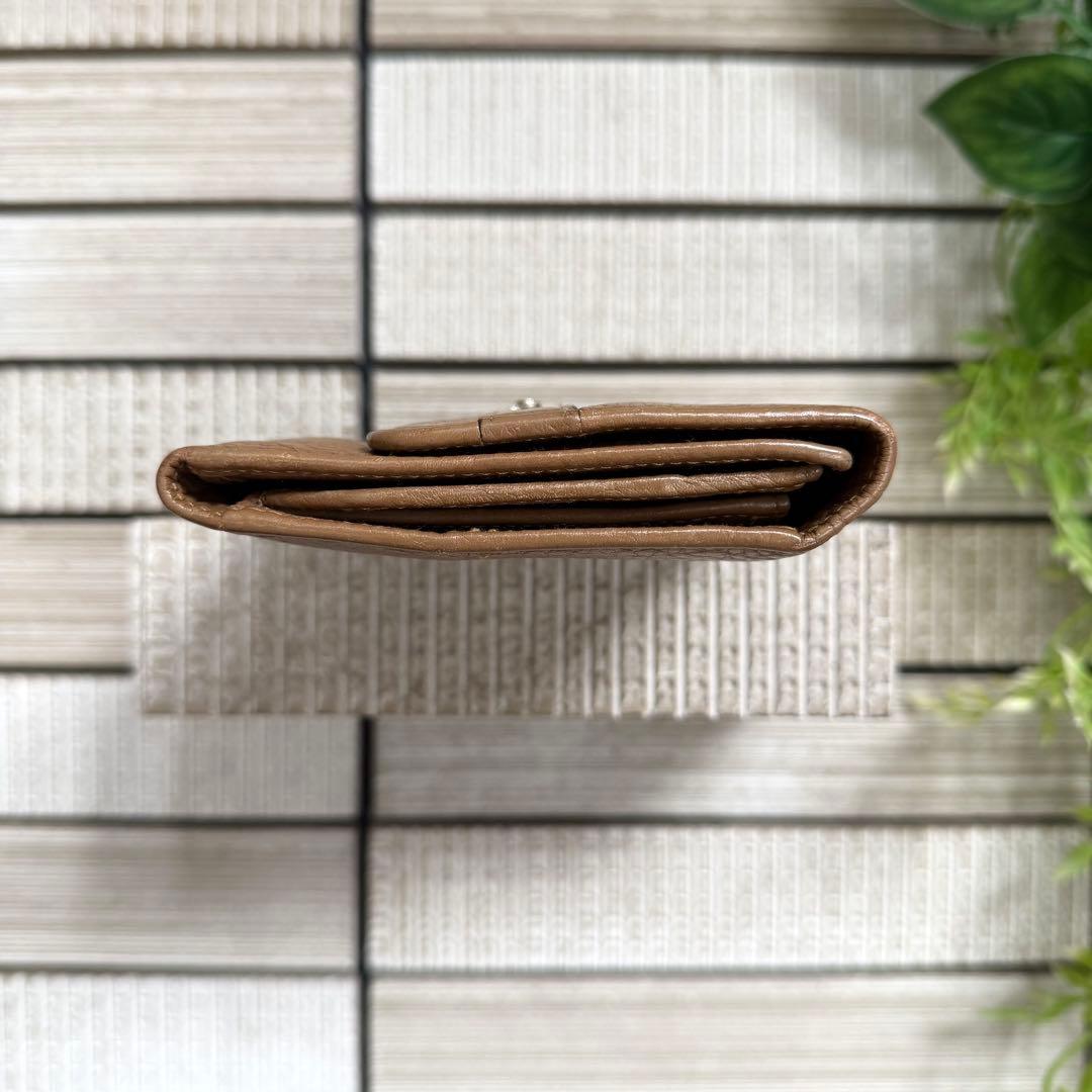 【高級】 サルヴァトーレ フェラガモ レザー 長財布 ブラウン ガンチーニ 金具