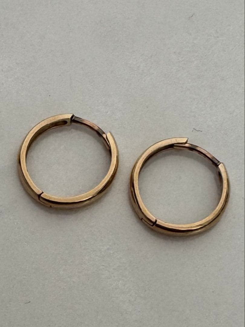 早い者勝ち即購入可AVALANCHEフープピアス 15mm 10k 刻印あり