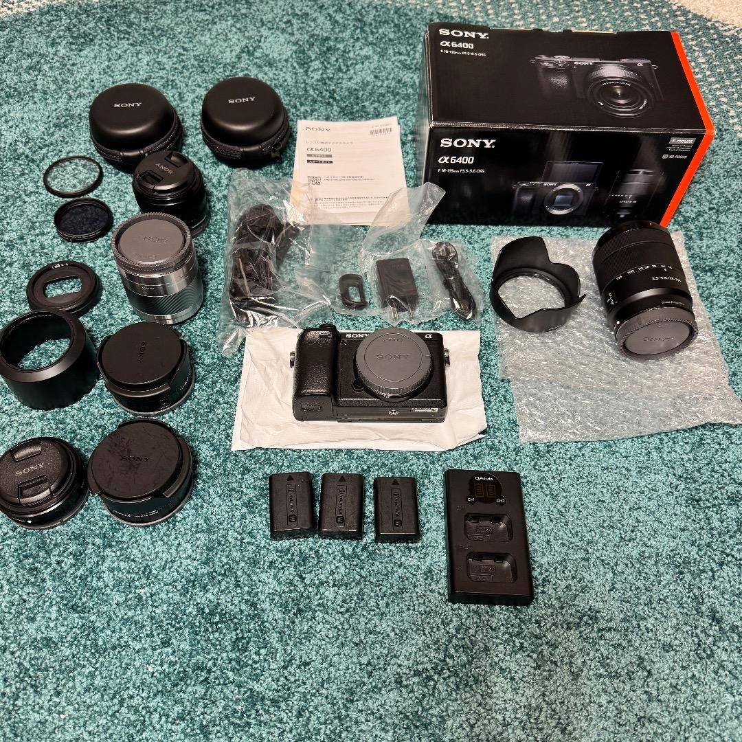 SONY α6400 ソニー　レンズ多数　バッテリー３個セット　美品