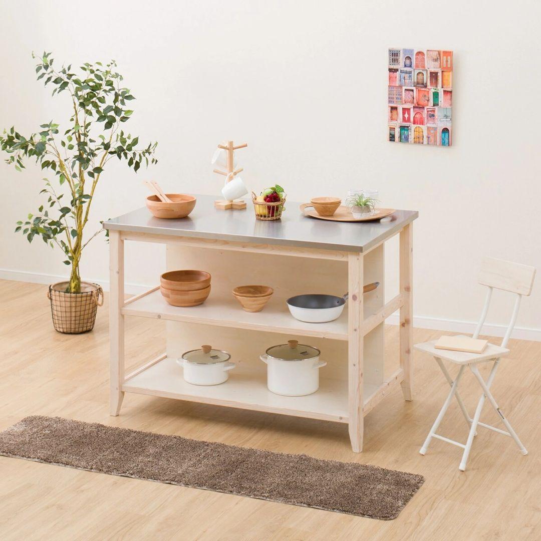 NITORI カウンターテーブル 作業台 シナモ120