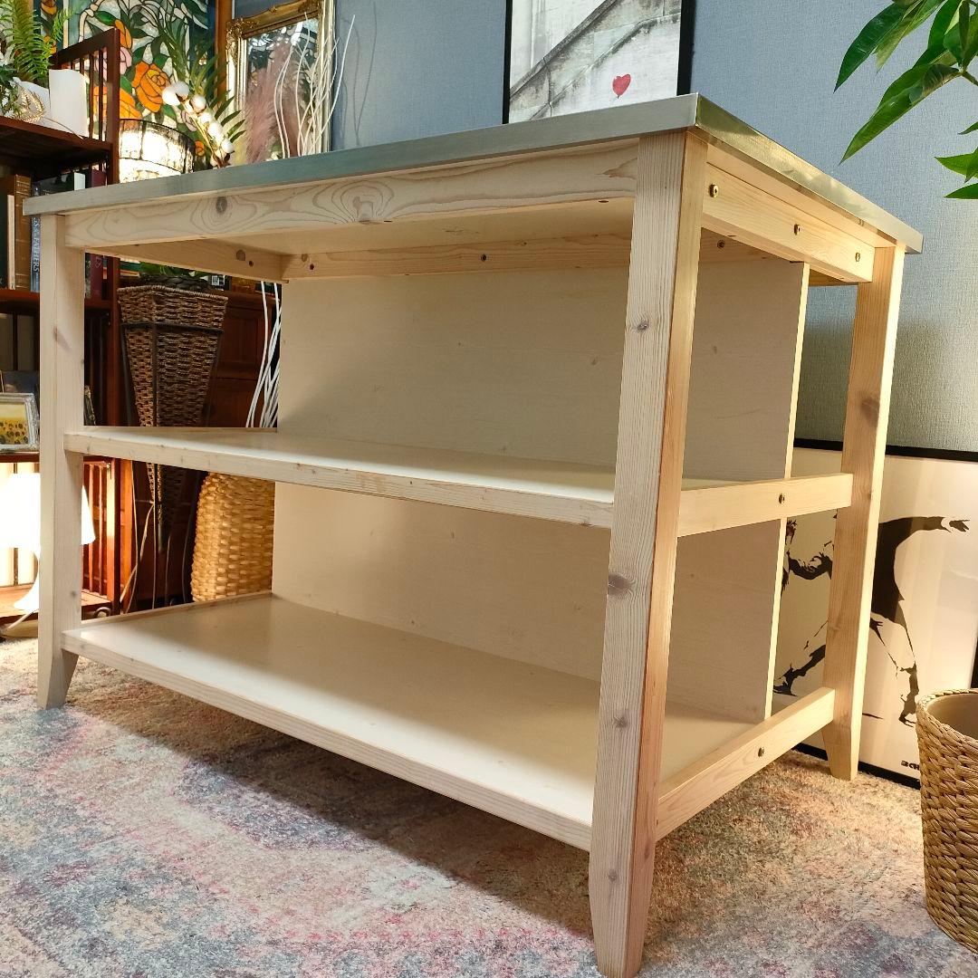 NITORI カウンターテーブル 作業台 シナモ120