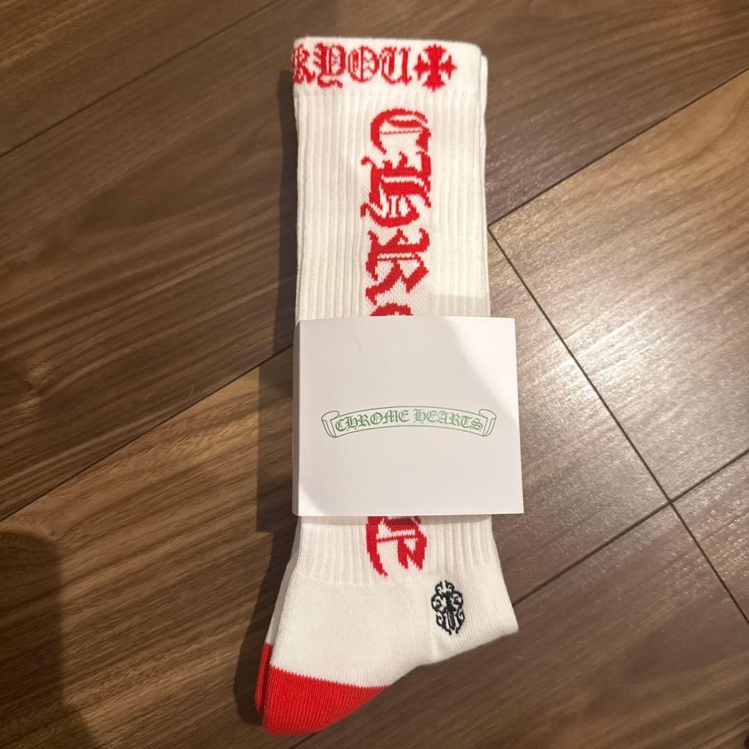 【新品未使用】【赤のみ】クロムハーツ　靴下
