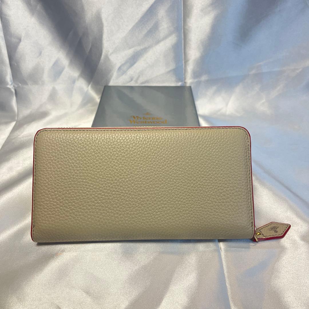 新品 Vivienne Westwood ベージュ赤内装 長財布