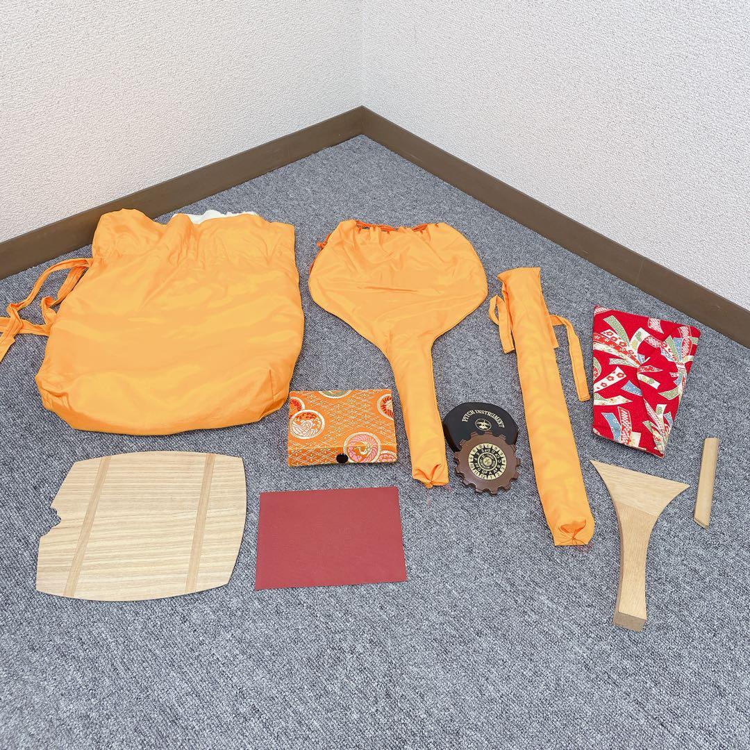 三味線 中棹 紅木 一本溝 犬皮 子持ち綾杉彫り 和楽器