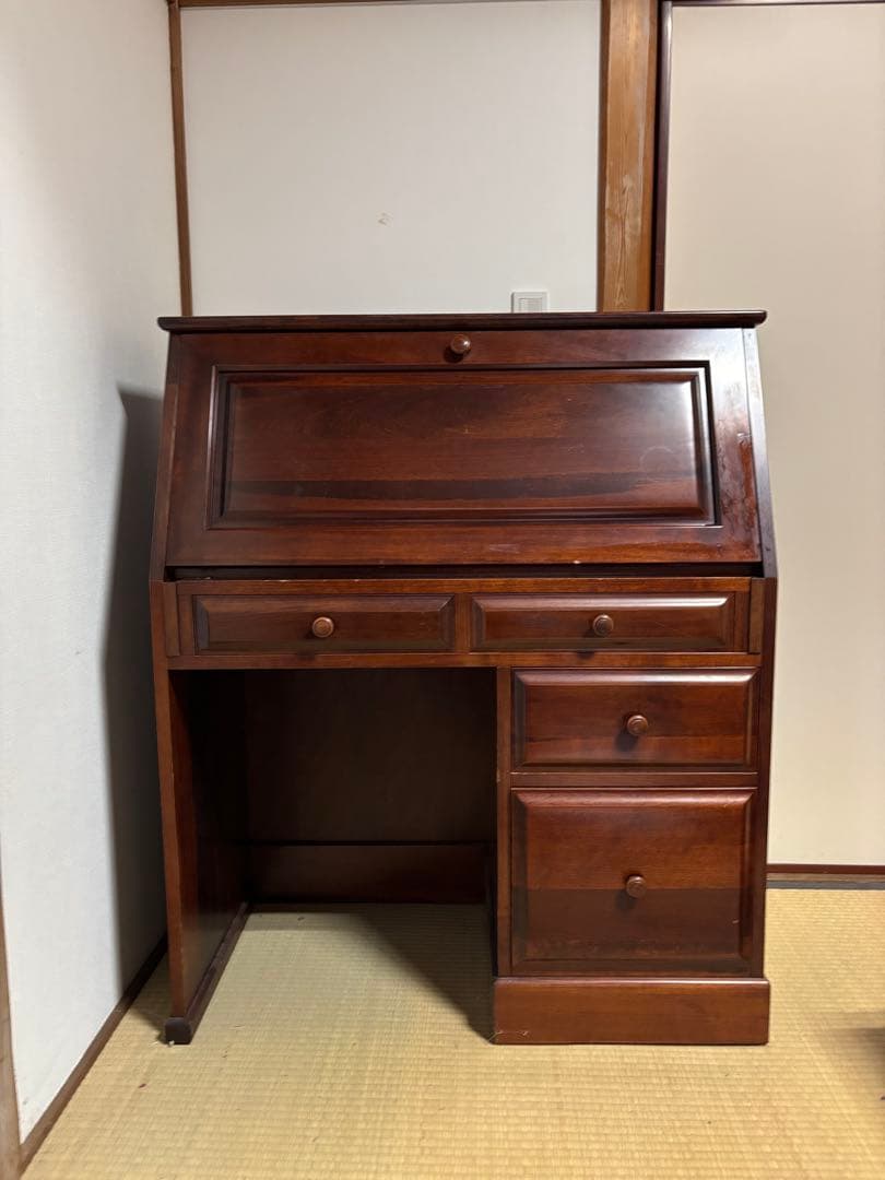 木製折りたたみデスク 収納付き