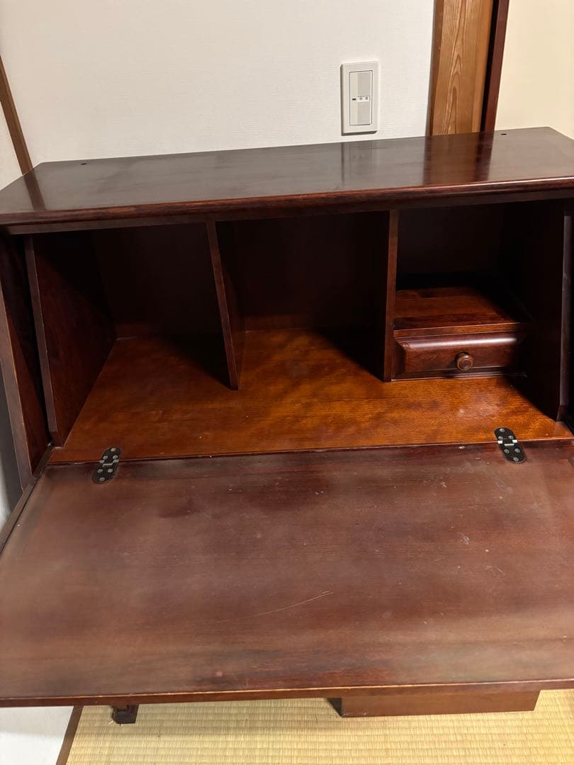 木製折りたたみデスク 収納付き