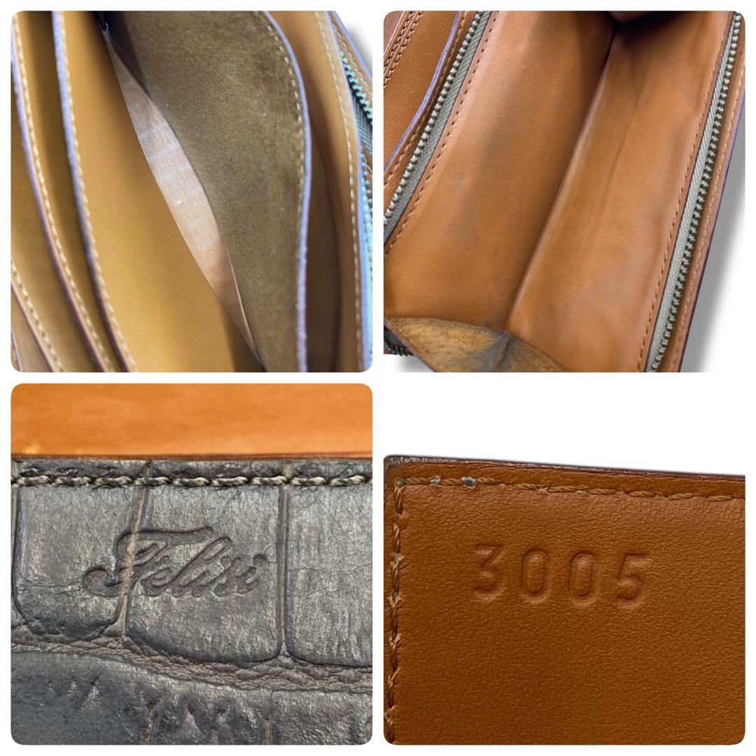 美品 Felisi フェリージ コロコロ 3005 レザー メンズ 長財布 財布