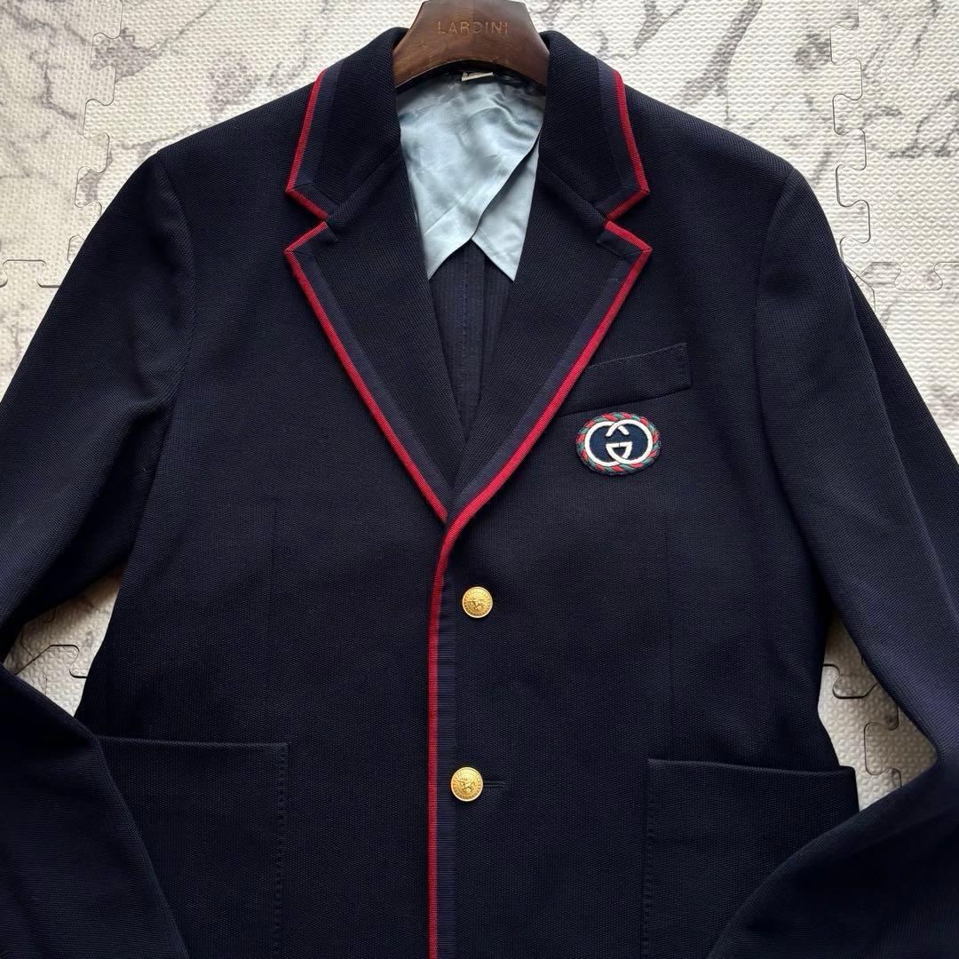 極美品✨20ss GUCCI パルマ シングルブレスト ジャケット 金ボタン