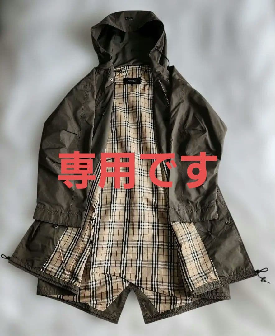 【ゆずぷりん】バーバリーブラックレーベルライナー付2wayモッズコート難有