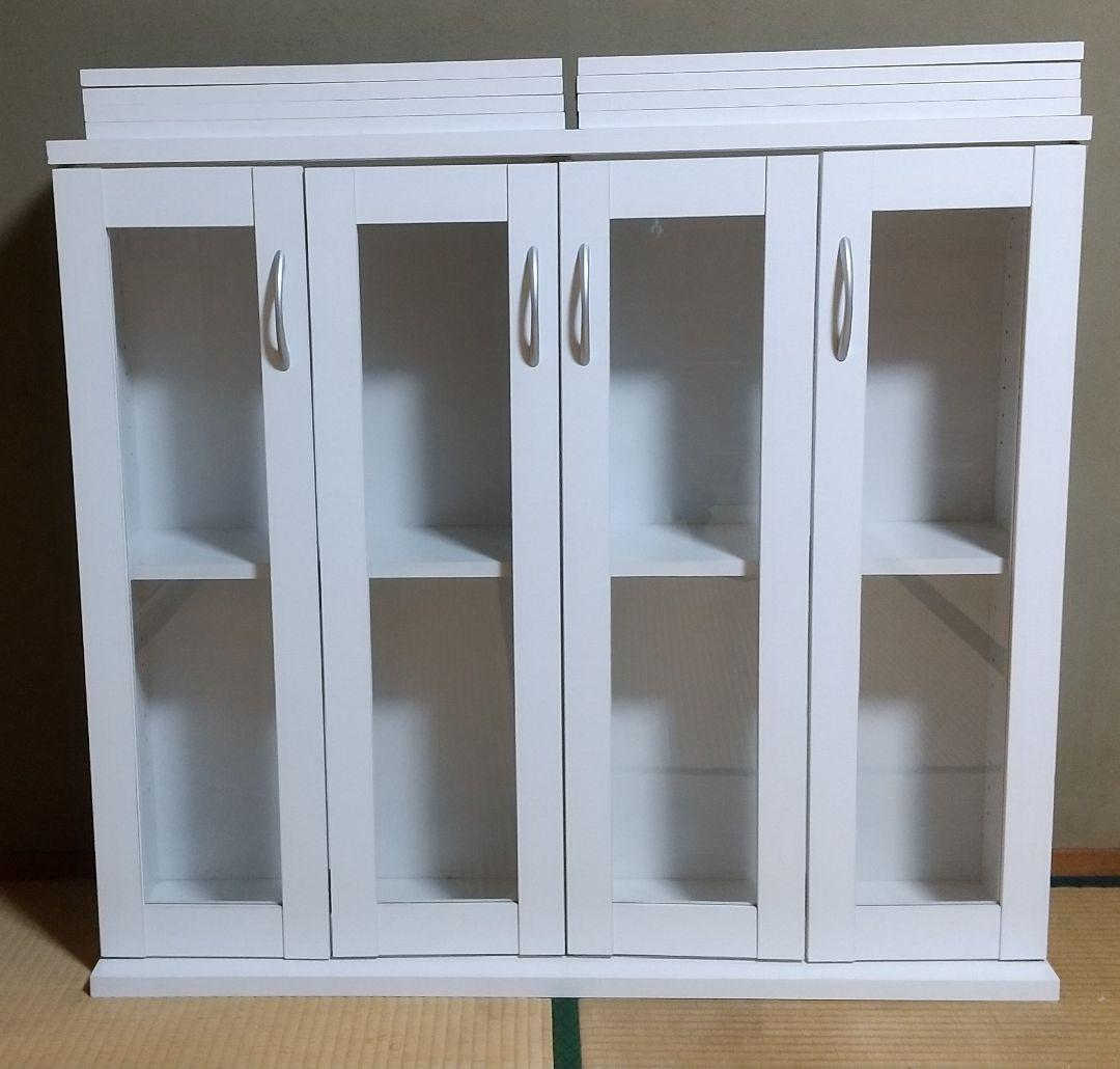 ☆キャビネット ホワイト 棚板8枚&棚ダボ32個付き☆