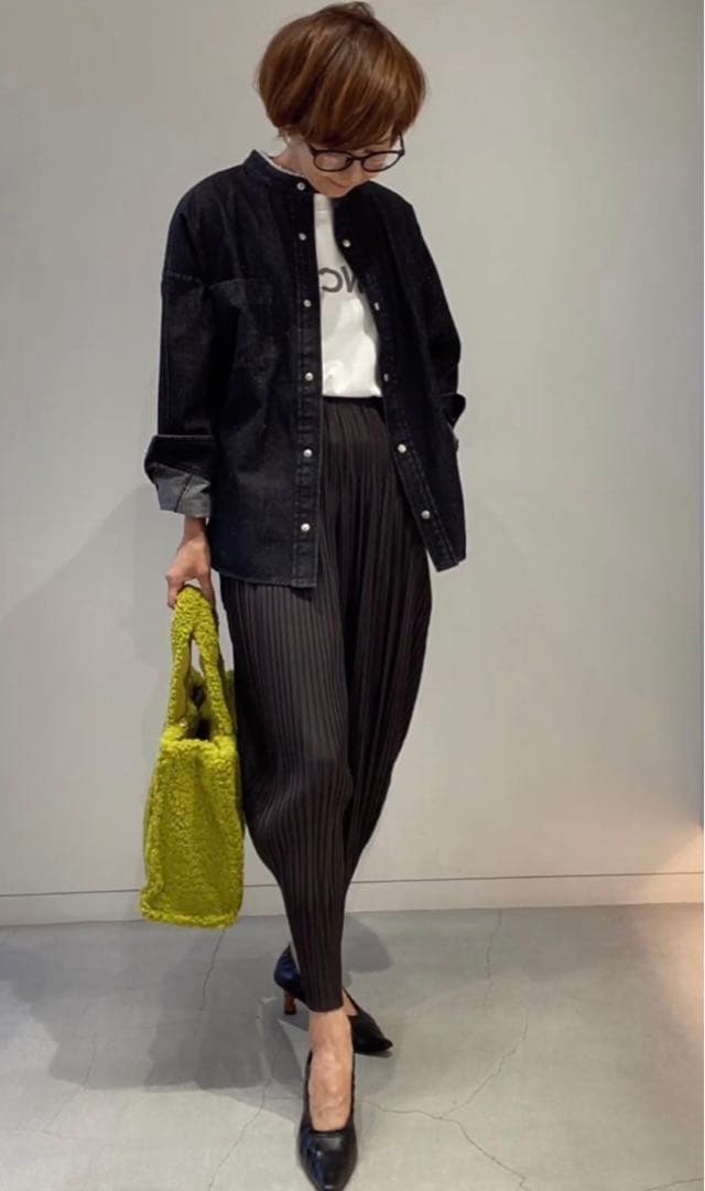 2/7メゾンマーベリック　プリーツパンツブラックイシカワラボ