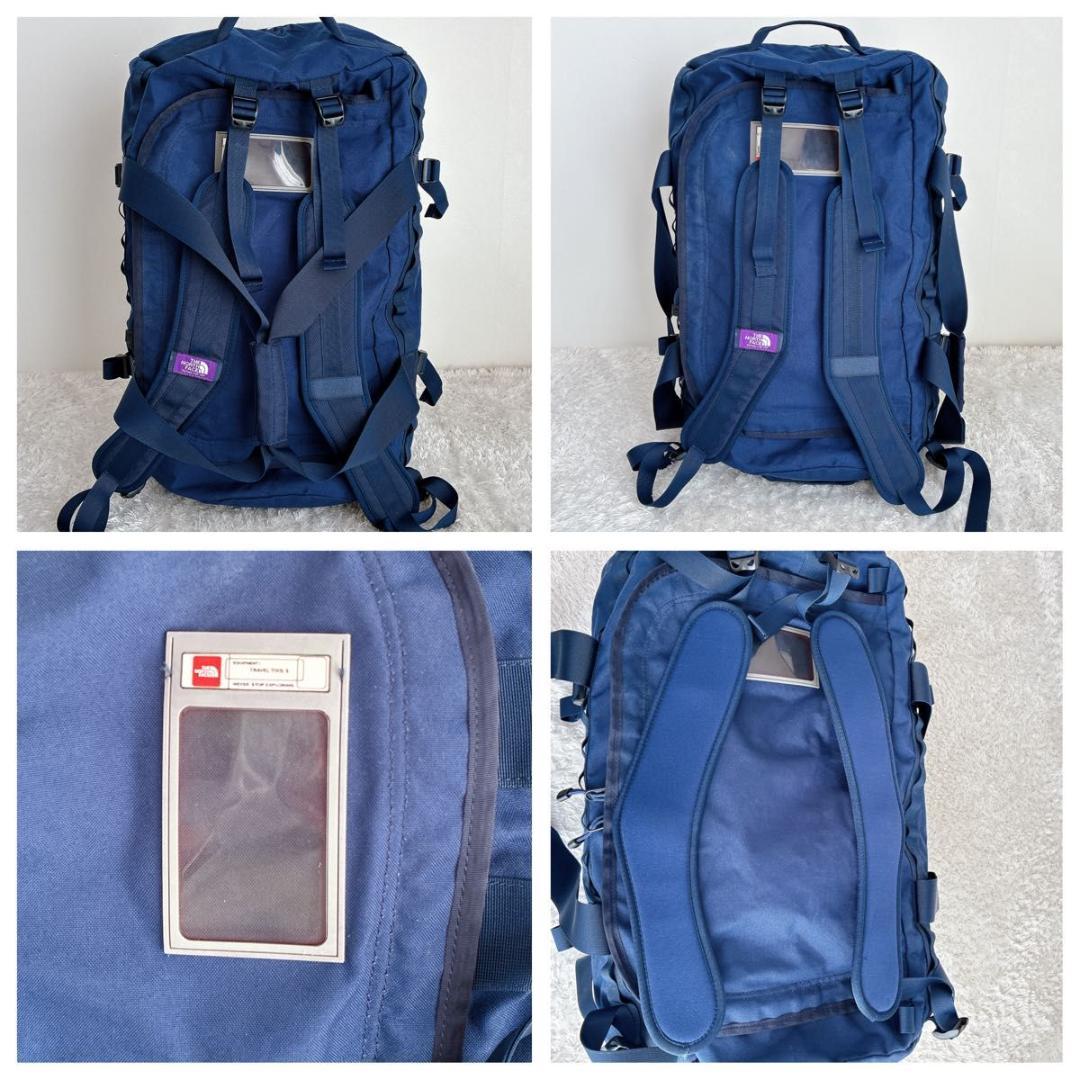 【良品】ノースフェイス　M ネイビー　ダッフルバッグ　2way 70L