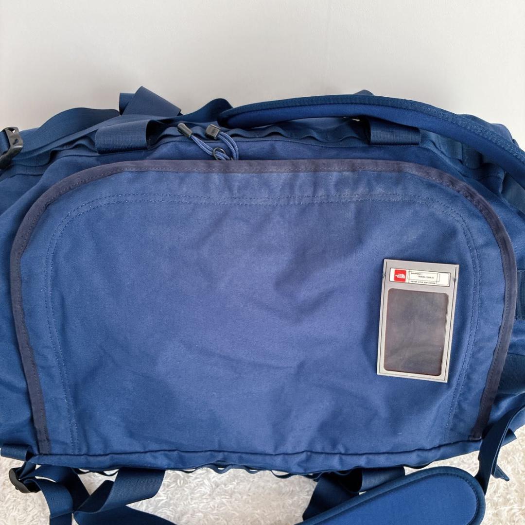 【良品】ノースフェイス　M ネイビー　ダッフルバッグ　2way 70L