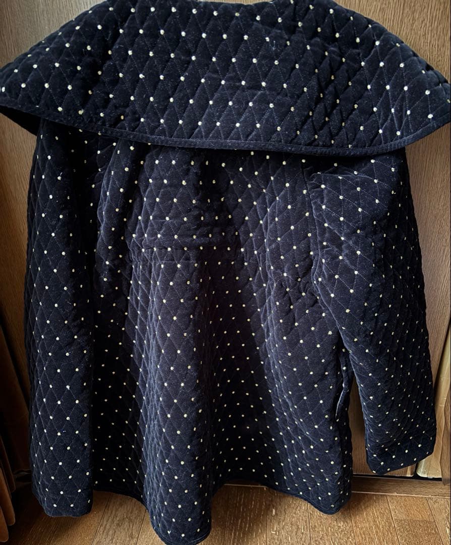 Bibiy ODETTE COAT ビックカラーコート　ドットコート