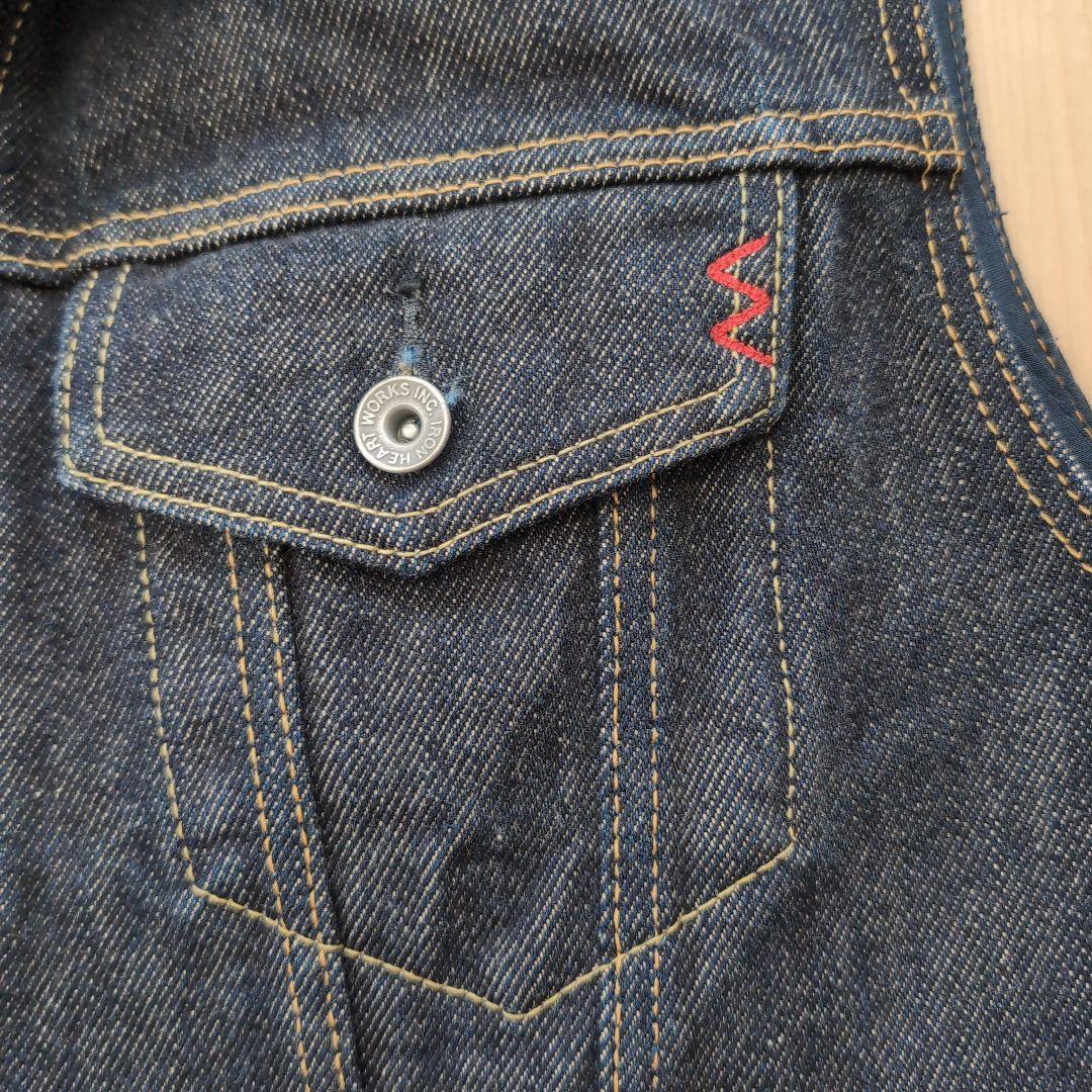 IRON HEART ダークデニム ベスト 40